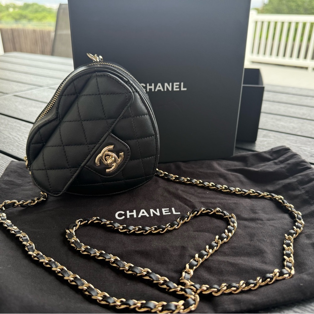 Chanel Mini Lambskin 22s CC in Love Heart Crossbody
